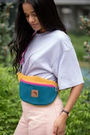 Nerki - Nerka z wodoodpornego nubuku tapicerskiego w kolorze musztardowo turkusowym. - miniaturka - grafika 1