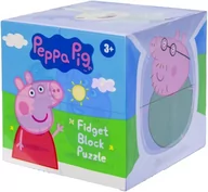 Klocki - Peppa Pig Świnka Puzzle z klocków kostka 7x7cm - miniaturka - grafika 1