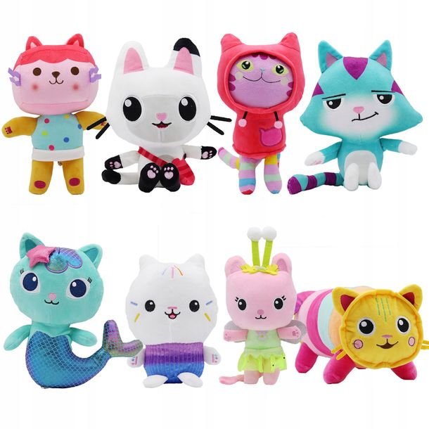 2 X Zestaw Maskotek Koci Domek Gabi 8 Sztuk Maskotka Kiciuś Panduś Najkotek