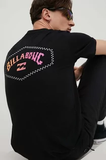 Koszulki męskie - Billabong t-shirt bawełniany męski kolor czarny z nadrukiem - grafika 1