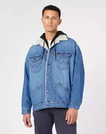 Kurtki męskie - Wrangler Oversized Sherpa Męska Kurtka Jeansowa New Favorite W478Lh21Y-M - miniaturka - grafika 1
