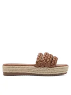 Espadryle damskie - DeeZee Espadryle INCREDIBLE KL-E8875-2 Brązowy - miniaturka - grafika 1