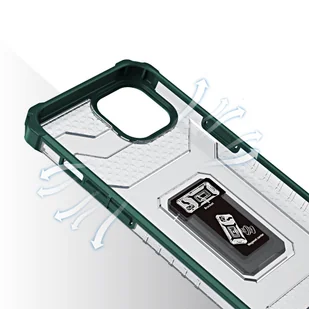 Crystal Ring Case pancerne hybrydowe etui pokrowiec + magnetyczny uchwyt iPhone 12 zielony - Etui i futerały do telefonów - miniaturka - grafika 6