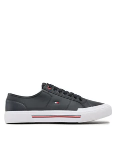 Tommy Hilfiger Tenisówki Core Corporate Vulc Leather FM0FM04561 Granatowy - Trampki męskie - miniaturka - grafika 1