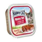 Mokra karma dla kotów - HAPPY CAT Duo Häppchen auf Paté 12 x 100 g Drób i wołowina - miniaturka - grafika 1