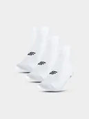 Skarpetki damskie - 4F Skarpetki krótkie (3-pack) damskie - białe 35-38 - miniaturka - grafika 1