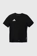 Koszulki dla chłopców - adidas t-shirt dziecięcy kolor czarny z nadrukiem - miniaturka - grafika 1