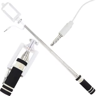 Selfie Stick Kijek Z Kablem Monopod Bluetooth - Monopody - miniaturka - grafika 1