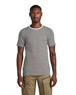 Koszulki męskie - G-STAR RAW Męski t-shirt w paski Slim, Wielokolorowy (Milk/Cloack Stripe C339-d952), XL - miniaturka - grafika 1