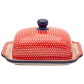 Pojemniki kuchenne - Maselniczka Pojemnik na masło 18 cm - Ceramika Artystyczna Bolesławiec - miniaturka - grafika 1