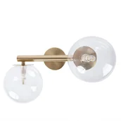 Lampy ścienne - Kinkiet ścienny Avola złoto-przezroczysty 2xG9x12W wym: 19 x 31 x 25 cm szkło IP20 SIGMA - miniaturka - grafika 1