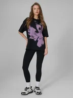 Legginsy - 4F Legginsy dzianinowe damskie - czarne XXL - miniaturka - grafika 1