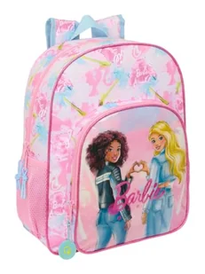 Safta BARBIE PAINTERLY - Plecak szkolny dla dzieci, plecak dziecięcy, odpowiedni do wózka, idealny dla dzieci w wieku szkolnym, wygodny i wszechstronny, jakość i wytrzymałość, 32 x 12 x 38 cm, - Plecaki szkolne i tornistry - miniaturka - grafika 1