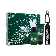 Zestawy perfum męskich - Dsquared2 Green Wood zestaw Edt 100 ml + Żel pod prysznic 100 ml + Breloczek dla mężczyzn - miniaturka - grafika 1