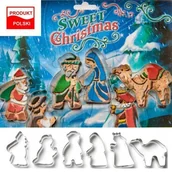 Formy do ciast - Foremki wykrawacze do ciastek świąteczne Bożonarodzeniowe 6 szt - miniaturka - grafika 1