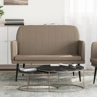 Ławki do przedpokoju - Lumarko Ławka, kolor cappuccino, 107x80x81 cm, obita sztuczną skórą - miniaturka - grafika 1