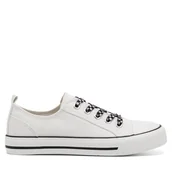 Buty dla dziewczynek - Trampki DeeZee CSS20377-13 Biały - miniaturka - grafika 1