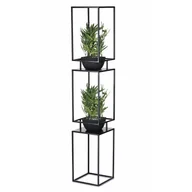 Kwietniki - Kwietnik metalowy czarny stojak piętrowy 134 cm LOFT - miniaturka - grafika 1