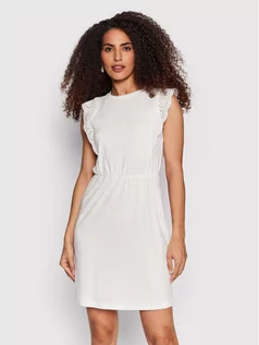 Sukienki - Vero Moda Sukienka codzienna Hollyn 10265206 Biały Regular Fit - grafika 1