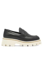Półbuty damskie - Badura Loafersy GISELLE-24SS202 Czarny - miniaturka - grafika 1