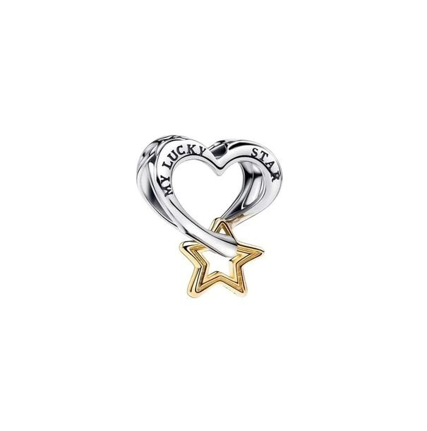Charms Pandora - Szczęśliwa gwiazda i serce 763513C00
