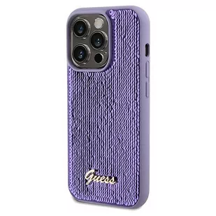 Etui Guess GUHCP13LPSFDGSUApple iPhone 13 / 13 Pro hardcase Sequin Script Metal fioletowy/purple - Etui i futerały do telefonów - miniaturka - grafika 3