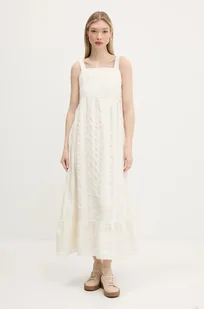 Superdry sukienka kolor beżowy mini rozkloszowana W8011872A-ZEA - Sukienki - miniaturka - grafika 1
