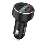 Ładowarki samochodowe - REMAX Salo szybka ładowarka samochodowa USB / USB Typ C 58.5W 4,5 A Power Delivery Quick Charge czarny (RCC215) - miniaturka - grafika 1