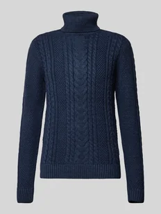 Sweter z dzianiny z wzorem warkocza - Swetry męskie - miniaturka - grafika 1