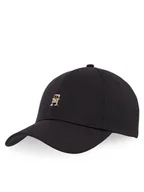Czapki i chusty sportowe męskie - Tommy Hilfiger Czapka z daszkiem Elevated Chic Cap AW0AW17128 Czarny - miniaturka - grafika 1