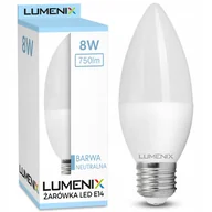 Żarówki LED - Żarówka Led E27 Świeczka Świeca 8W Smd 858lm Neutralna Premium CCD na lata - miniaturka - grafika 1