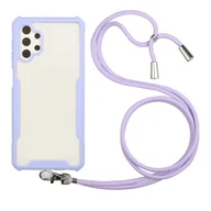 Etui i futerały do telefonów - Łańcuszek na telefon komórkowy do etui Samsung Etui na telefon komórkowy z paskiem Pokrowiec do zawieszenia na sznurku, Kolor:Fioletowy, Wybierz model:Samsung Galaxy A72 5G - miniaturka - grafika 1