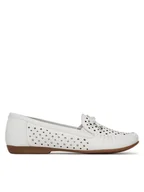 Mokasyny damskie - Rieker Mokasyny L6352-80 Biały - miniaturka - grafika 1