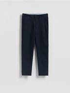 Spodnie męskie - Reserved - Bawełniane spodnie chino slim - granatowy - miniaturka - grafika 1