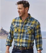 Koszule męskie - Flanelowa koszula w kratę Mężczyzna Atlas For Men - Kolor : Krata - Rozmiar : 4XL - miniaturka - grafika 1