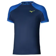 Koszulki sportowe męskie - Koszulka męska Mizuno Stargazer Shadow Graphic Short Sleeve Tee Estate Blue XXL - miniaturka - grafika 1