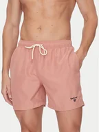 Kąpielówki męskie - Barbour Szorty kąpielowe Staple Logo 5"MSW0064PI55 Różowy Regular Fit - miniaturka - grafika 1