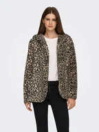 Swetry damskie - ONLY Kardigan w kolorze jasnobrązowo-czarnym - miniaturka - grafika 1