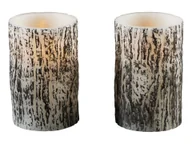Świece - LIVARNO home Świeca lub zestaw 2 świec z naturalnego wosku LED (Wygląd drewna) - miniaturka - grafika 1