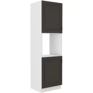 Szafka Dolna Wysoka Słupek Pod Zabudowę Piekarnika 60 DP-210 2F Stilo Grafit Mat Stolarz Lempert Biały Mat - Szafki kuchenne - miniaturka - grafika 1