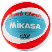 Siatkówka - Piłka siatkowa plażowa Mikasa Beach Classic biało-czerwono-niebieska BV543C-VXB-RSB - miniaturka - grafika 1