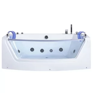 Beliani Wanna Led Fuerte z hydromasażem biała 118961 - Wanny z hydromasażem Beliani Wanna Led Fuerte z hydromasażem biała 118961 - Wanny z hydromasażem - miniaturka - grafika 1