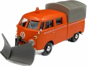 Kolekcjonerskie modele pojazdów - Volkswagen Type 2 (T1) pług 1:24 Motormax 79593 - miniaturka - grafika 1