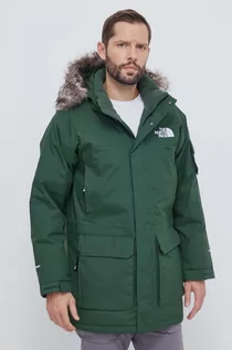 Kurtki męskie - The North Face kurtka puchowa męska kolor zielony zimowa - grafika 1