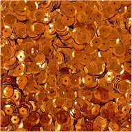 Dekoratorstwo - Cekiny okrągłe metaliczne 9mm 15g - Loveart - pomarańczowe - miniaturka - grafika 1
