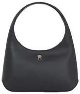 Torebki damskie - Tommy Hilfiger Damska torba na ramię Hilfiger Staple Hobo, jeden rozmiar, Czarny - miniaturka - grafika 1