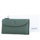 Portfele - Portfel damski Skórzany VerMari Morbido Oliwka - miniaturka - grafika 1