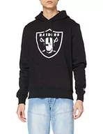 Bluzy męskie - New Era męska bluza z kapturem NFL Team Logo PO Hoodie Oakland Raiders - miniaturka - grafika 1