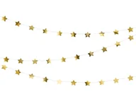 Dekoracje sali - PartyDeco Girlanda "Gwiazdki" złote metaliczne PartyDeco 360 cm GLS8-019M - miniaturka - grafika 1