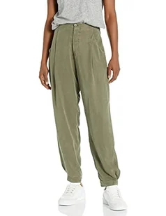 Desigual Spodnie damskie, solidne, 4092 Kaki, ZIELONY, XL - Spodnie damskie - miniaturka - grafika 1